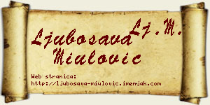 Ljubosava Miulović vizit kartica